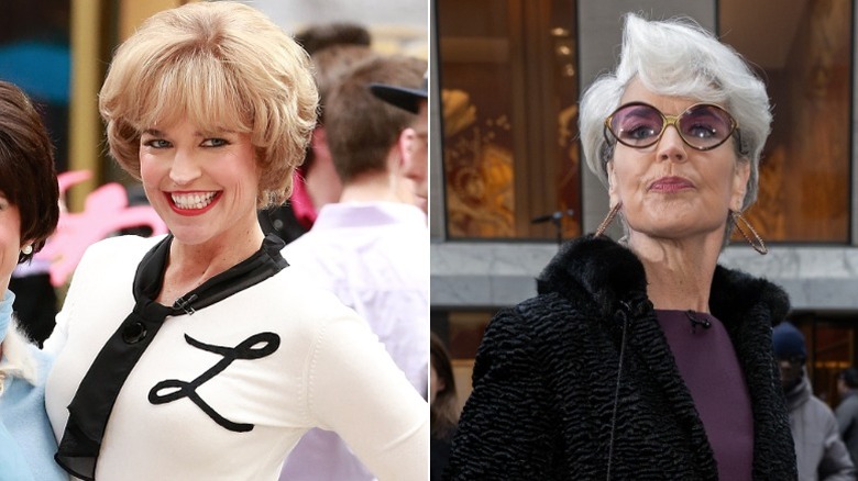 Savannah Guthrie dressed as Laverne De Fazio and as Miranda Priestly