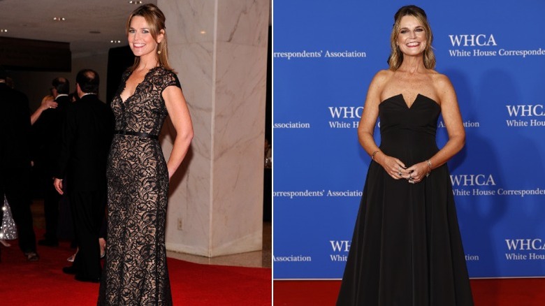 Savannah Guthrie attends the White House Correspondents' Dinner in 2012 and 2024