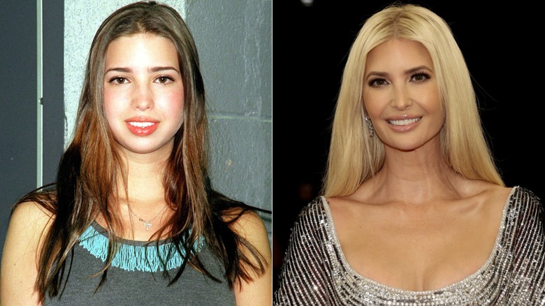 Ivanka Trump with her natural hair color and platinum blond