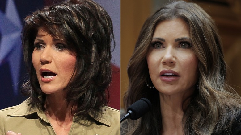 Kristi Noem in 2011 and 2025