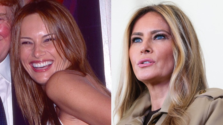 Melania Trump in 1999 and 2025
