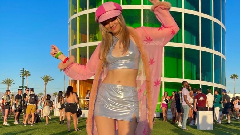 Woman at a festival