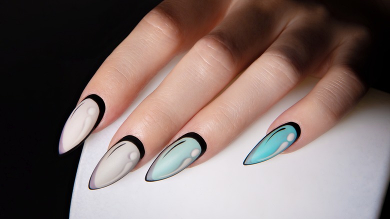 Celebrity Manicurist Elle Creates Nail Designs Featuring Diamonds