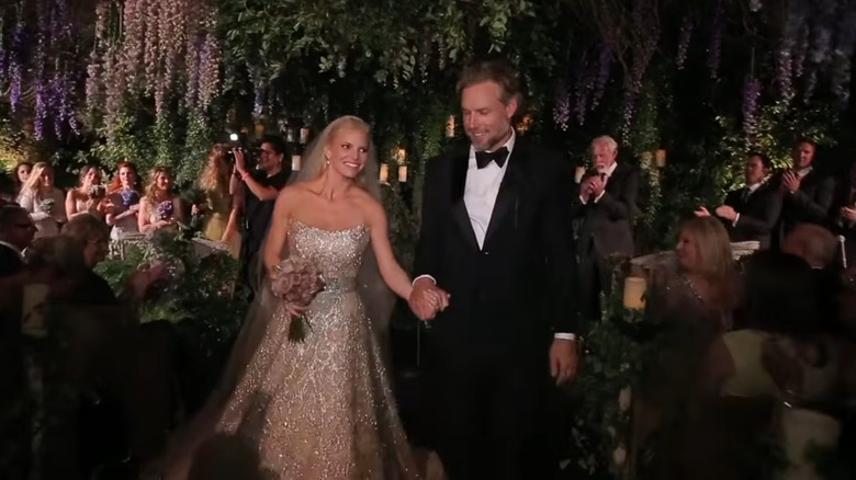 Jessica Simpson and Eric Johnson at their wedding