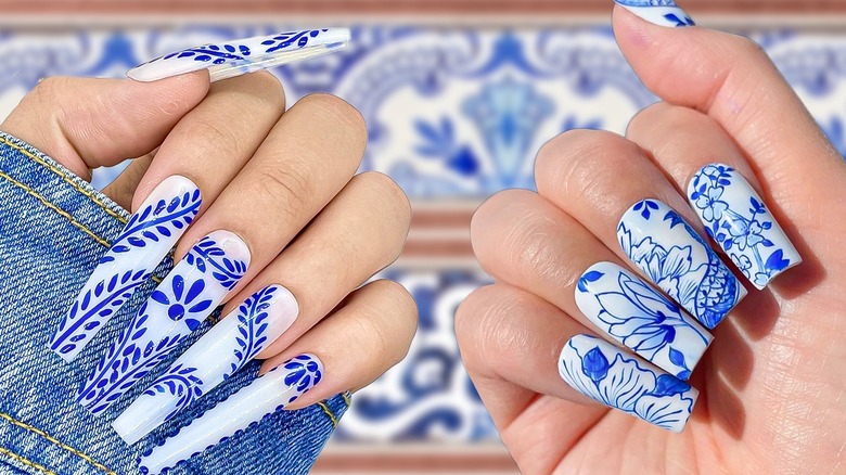 Porcelain nail manicure 