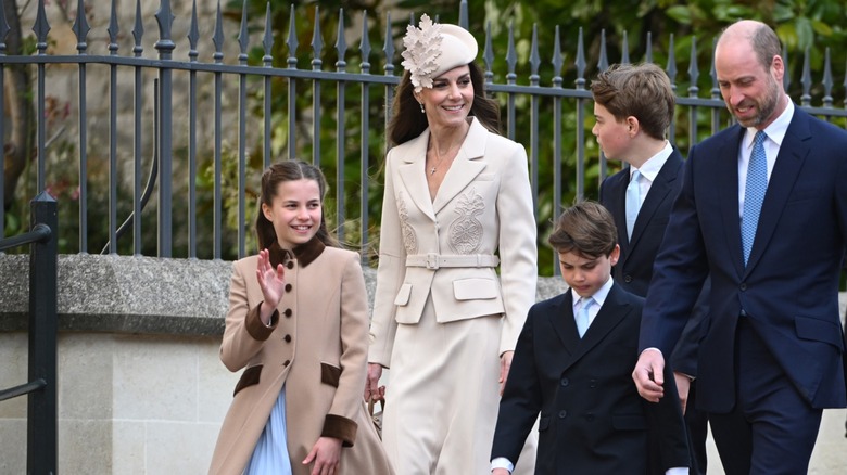 The Prince and Princess of Wales with their children