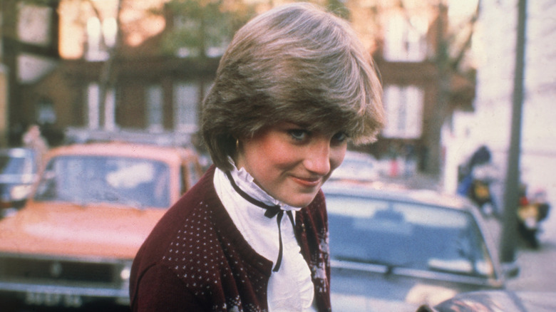 Princess Diana with a feathery bob in the 1980s