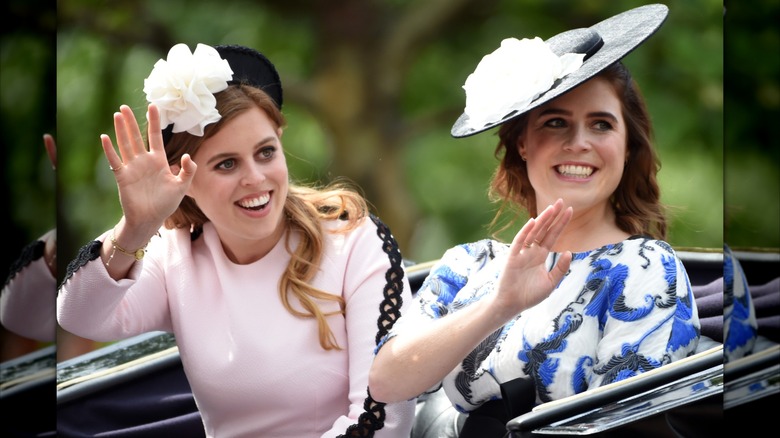 Princess Eugenie and Princess Beatrice at Trooping the Colour 2019.