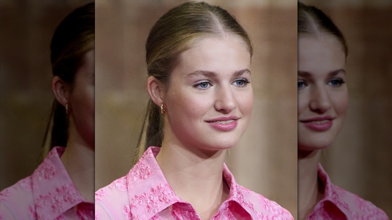 Princess Leonor of Spain with braces and pink lipstick
