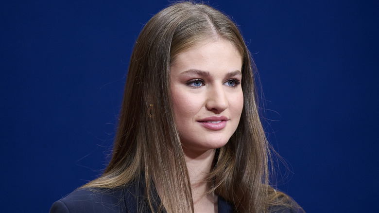 Princess Leonor of Spain with her hair down