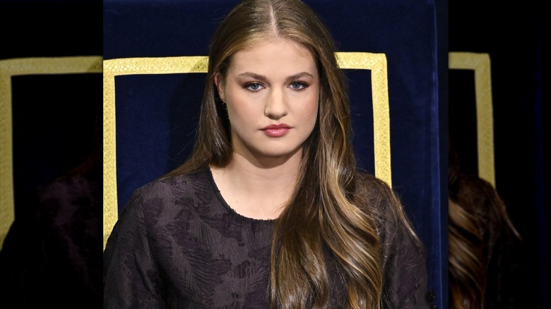 Princess Leonor of Spain with her hair down