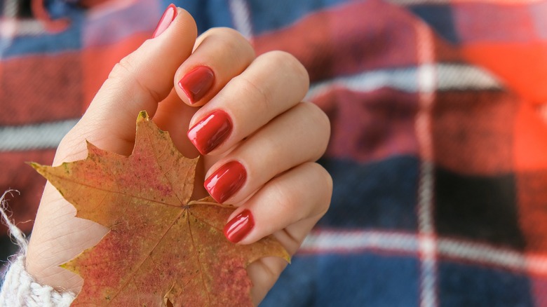 Pumpkin spice manicure