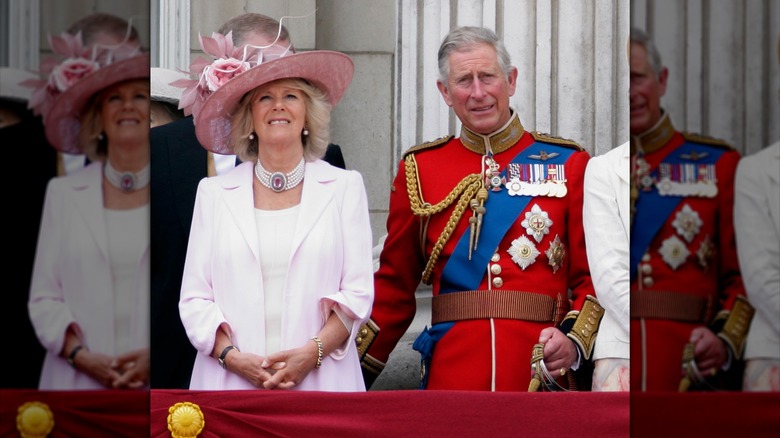 King Charles and Queen Camilla at the Trooping the Colour ceremony in 2010