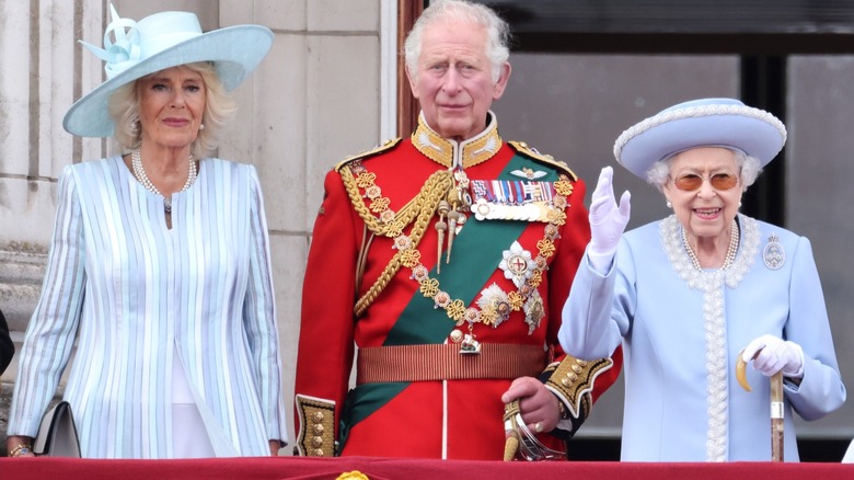 King Charles and Queen Camilla at the Trooping the Colour ceremony in 2022