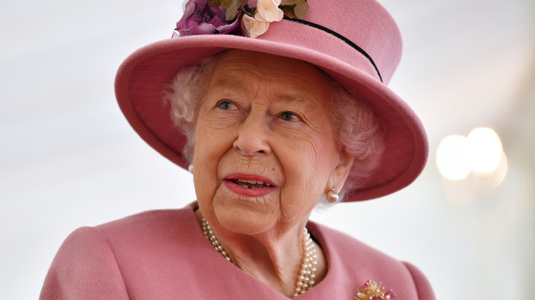 Queen Elizabeth II in pink