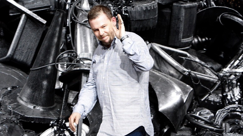 Alexander McQueen after his show at Paris Fashion Week in 2009.