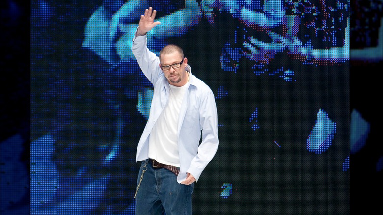 Alexander McQueen after a show during Paris Fashion Week in 2009.
