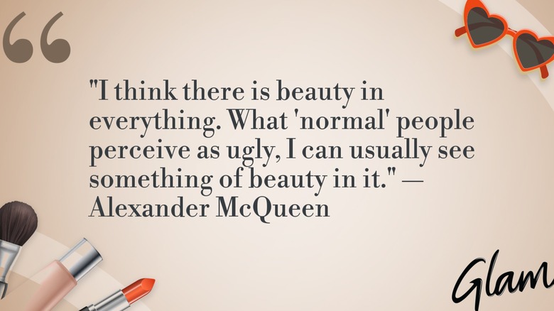 A graphic depicting Alexander McQueen's quote of the day.