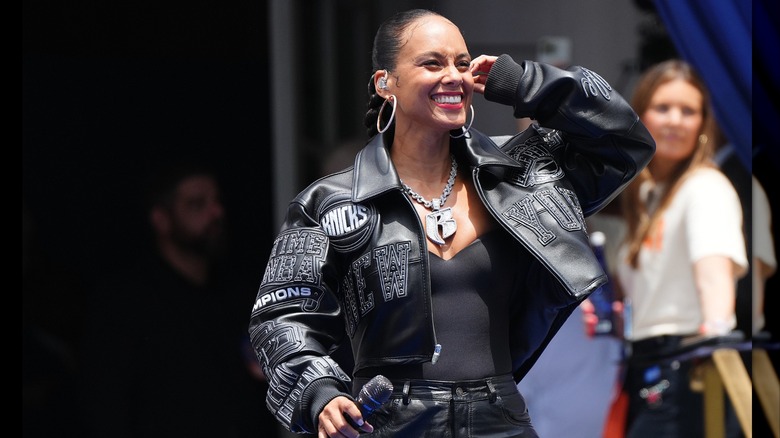 Alicia Keys performs during the New York Knicks Championship ticker tape parade and celebration in New York City in June 2026