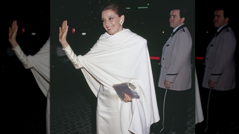 Audrey Hepburn at the 47th annual Golden Globe Awards in Beverly Hills in January 1990