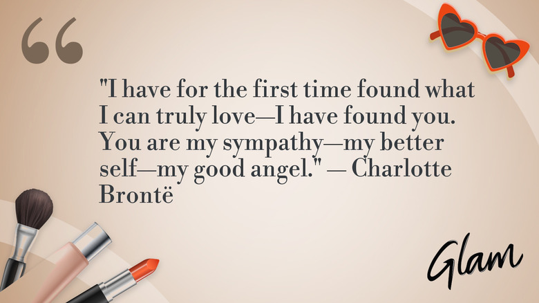 Graphic of a quote by Charlotte Brontë