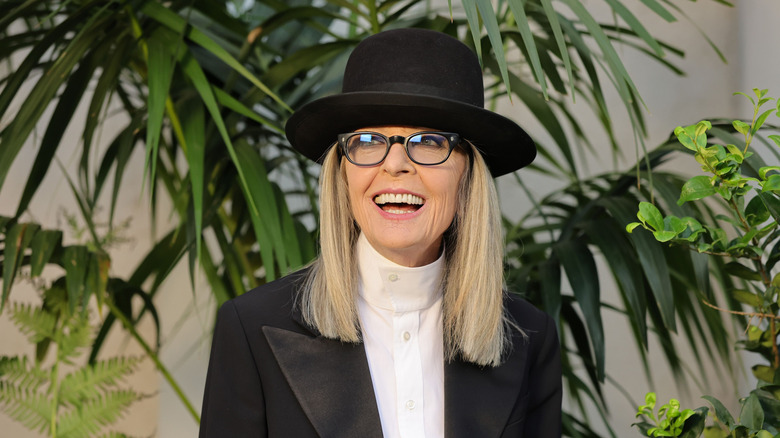 Diane Keaton in 2022 smiling.