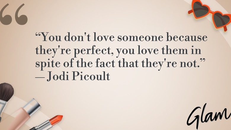 A graphic depicting Jodi Picoult's quote of the day.