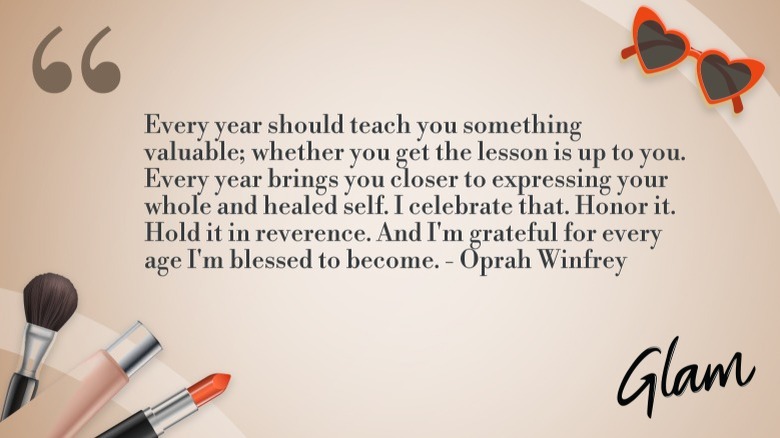 An Oprah Winfrey quote on a beige background