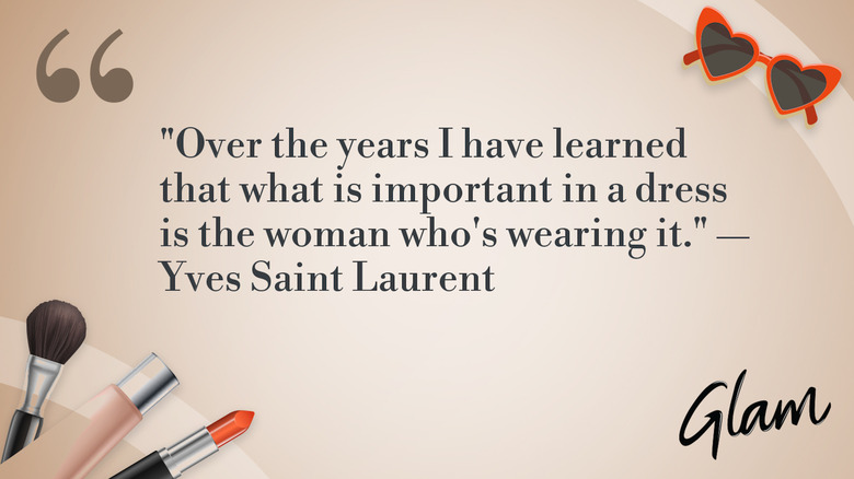 Graphic image of a quote by Yves Saint Laurent