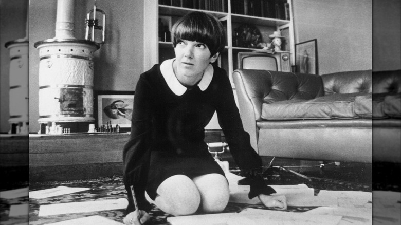 Mary Quant poses for a portrait in 1965.