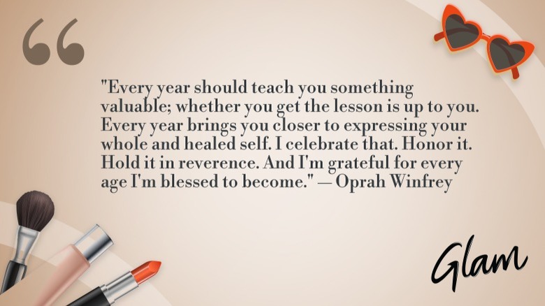 An Oprah Winfrey quote on a beige background