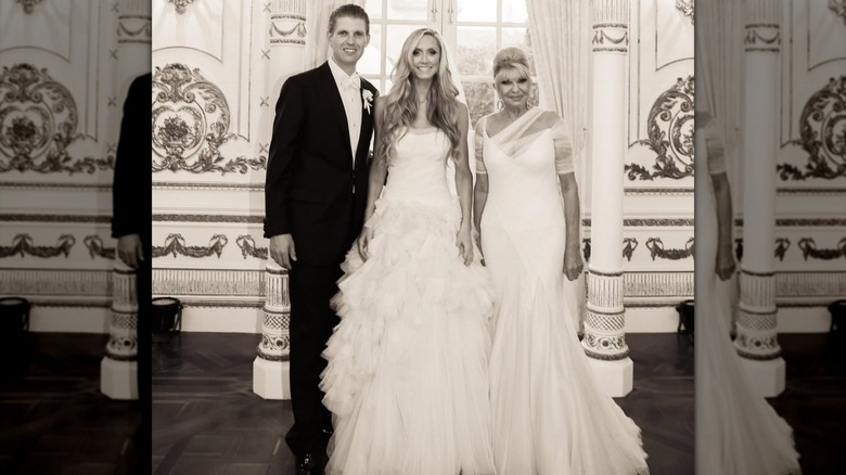 Lara, Eric, and Ivana Trump on Lara and Eric's wedding day in 2014
