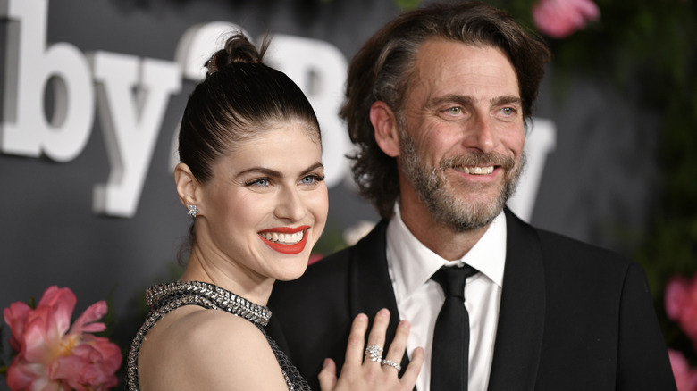Alexandra Daddario and Andrew Form posing together