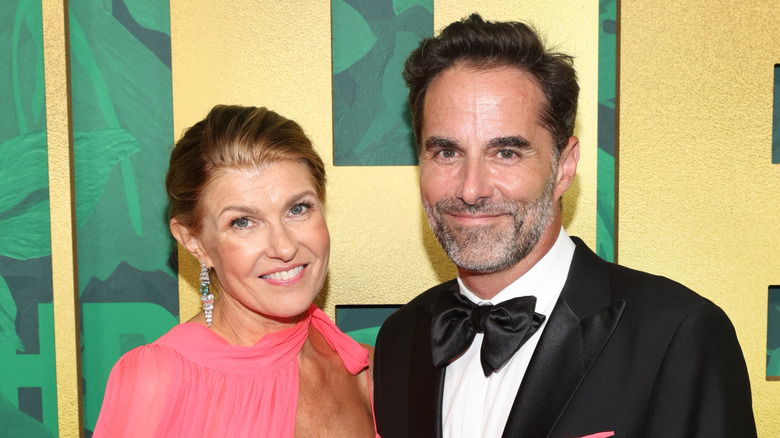 Connie Britton and David E. Windsor smiling