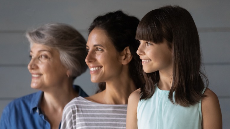 A family posing