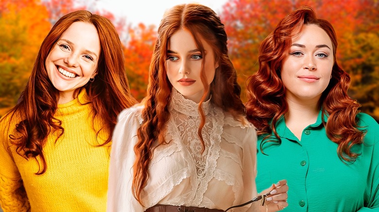 Three women with red hair