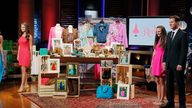 Diana and Josh Harbour promoting Red Dress Boutique "Shark Tank"