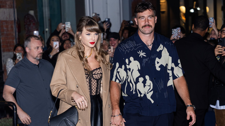 Taylor Swift and Travis Kelce in New York City in 2024