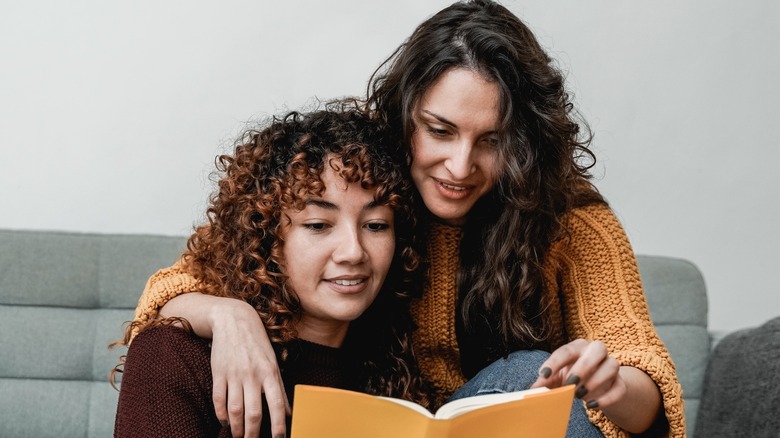 two women embracing