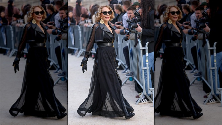 Marisa Berenson attends the Schiaparelli Womenswear Fall/Winter 2026-2027 show as part of Paris Fashion Week on March 05, 2026 in Paris, France.