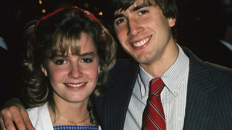 Elisabeth Shue with her brother in 1984