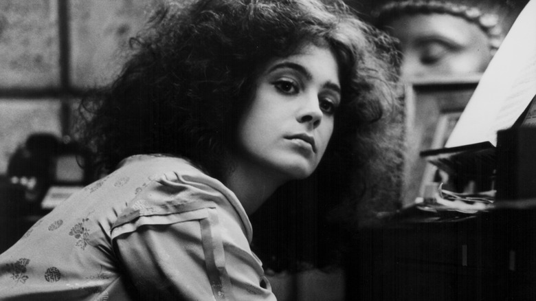 Sean Young on the set of 