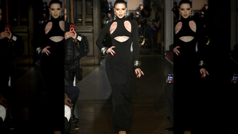 Julia Fox wearing black