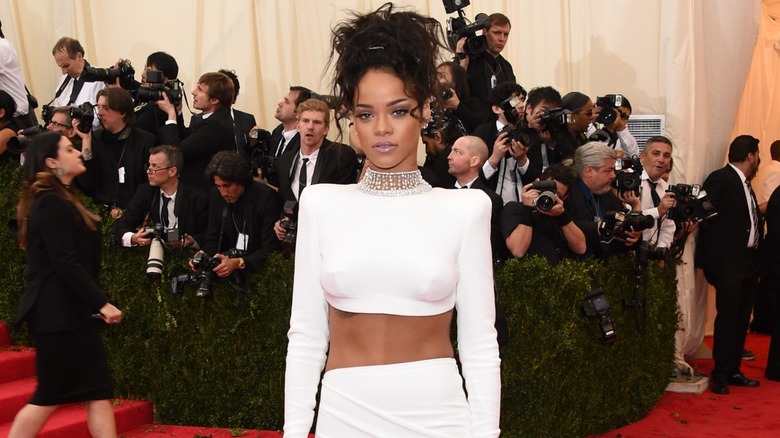 Rihanna at the Met Gala in New York City in May 2014