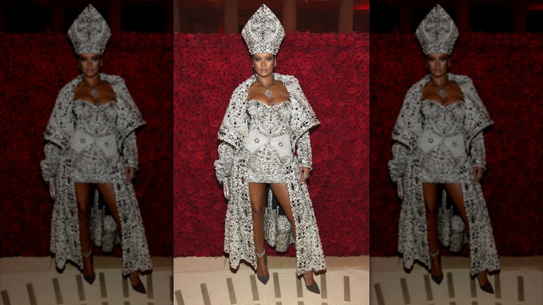 Rihanna at the Met Gala in New York City in May 2018