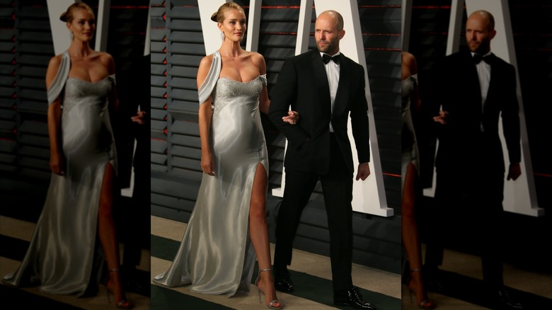 Rosie Huntington-Whiteley and Jason Statham on February 26, 2017