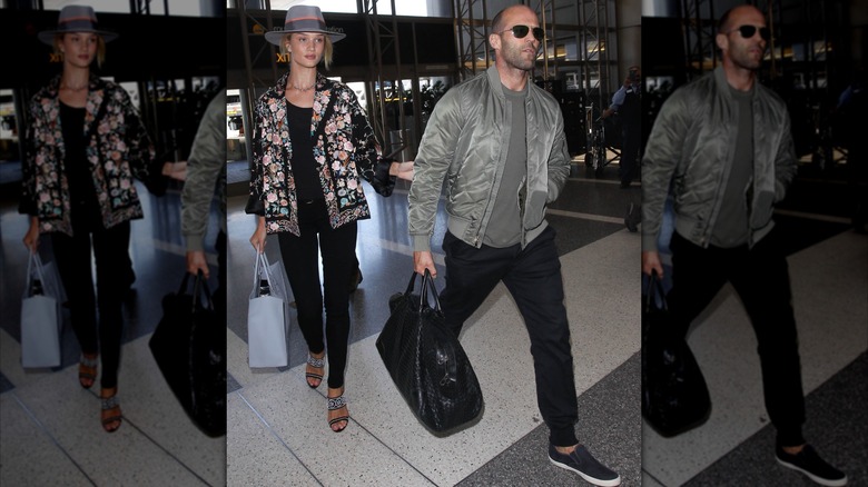 Rosie Huntington-Whiteley and Jason Statham on July 23, 2015