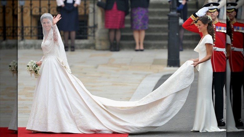 Kate Middleton enters the chapel for her wedding in 2011.