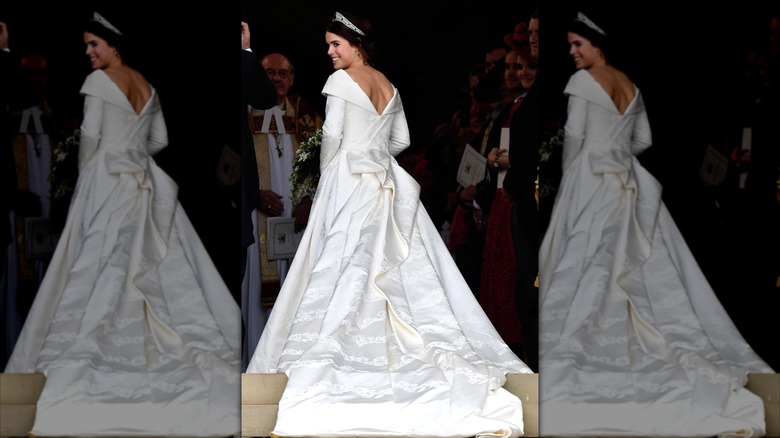 Princess Eugenie enters the chapel for her wedding.