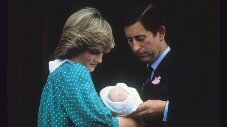 Princess Diana and Prince Charles with Prince William